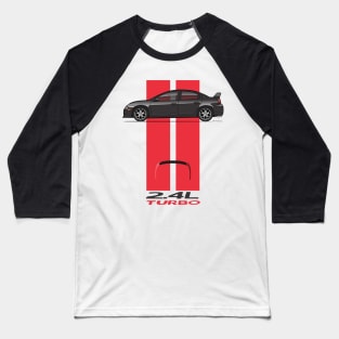 Stripes Black Red Baseball T-Shirt